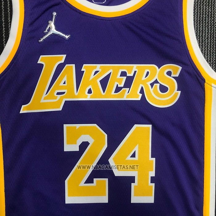 Camiseta Los Angeles Lakers Kobe Bryant NO 24 Statement 2021-22 Violeta